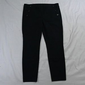 LOFT 10 Black Sailor Skinny‎ Stretch Brushed Womens Dress Pants